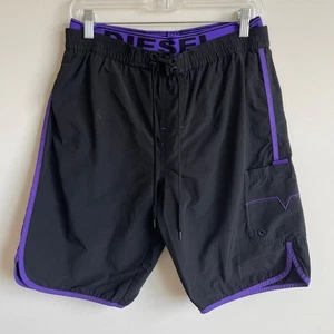 Diesel Men Swim Trunk Board Shorts Lined Logo Size Small 10 Inseam - Picture 1 of 15