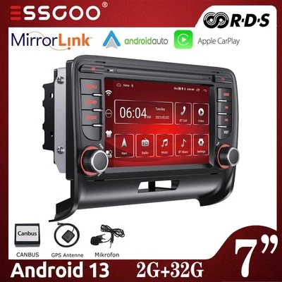 Autoradio Apple Carplay GPS NAVI RDS WIFI Für Audi TT MK2 8J 2006-14 Android 14 - Bild 1 von 4