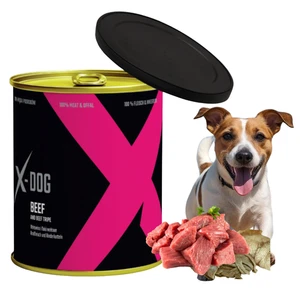 Getreidefreies Hundefutter Nassfutter Hund 800g mit 100% Rinderkutteln X-DOG - Bild 1 von 8