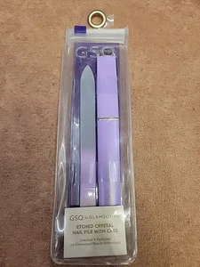 GSQ by Glamsquad geätzte Kristall Nagelfeile mit Etui - Brandneu - Bild 1 von 7
