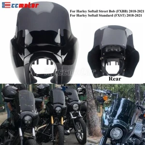 For Harley Softail Standard Street Bob 2018-2024 Club Style Fairing Windshield - Picture 1 of 12