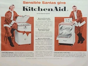 KitchenAid Geschirrspüler Geräte Sensible Santa Suit Dad Vintage Print Ad 1960 - Bild 1 von 4