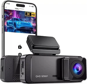 Dash Camera V300 QHD 1296P Wi-Fi Night Vision Dashcam for Cars with App - Picture 1 of 7