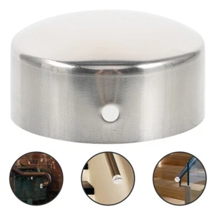 2Pcs Metal Handrail End Caps Rail Support Decorative Tube Protectors New - Picture 1 of 12