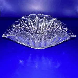 "Centro de mesa vintage de vidrio cortado plegable fruta floral" - Imagen 1 de 7