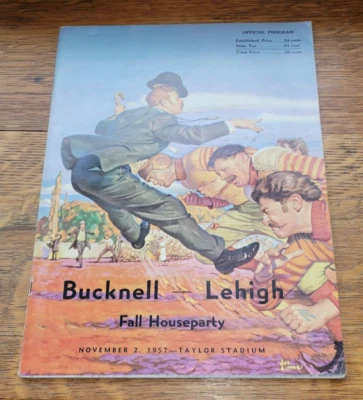 BUCKNELL vs LEHIGH  November 2, `1957 Football Program clean, unmarked - Image 1 of 4