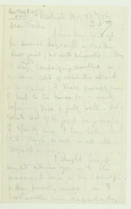 Lettera Guerra Civile re: Possibilità di William T. Sherman di Ottenere Commissione Generale - Foto 1 di 4