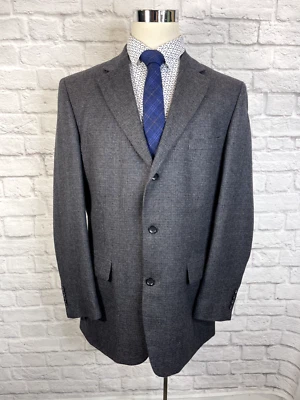 OSCAR DE LA RENTA 100% LAMBSWOOL GRAY SPORT COAT BLAZER 42L - Image 1 of 4
