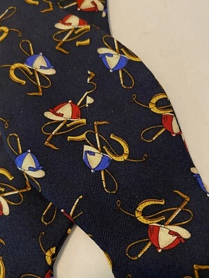 VTG POLO Ralph Lauren Mens BOW TIE Jockey Equestrian Horseshoe Silk Bow tie - Image 1 of 4