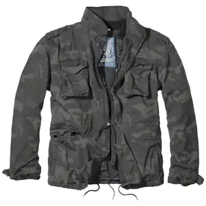 BRANDIT M65 GIANT FIELD JACKET MENS ARMY COAT VINTAGE WARM LINER PARKA DARK CAMO - Picture 1 of 11