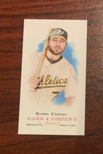 2007 Topps Allen & Ginter #38 Bobby Crosby Bazooka Red Back Mini 10/25 Oakland - Picture 1 of 2