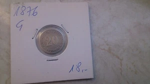 Moneda de plata 20 PF 1876 G. SS a partir de 5 subastas sin gastos de envío - Imagen 1 de 2