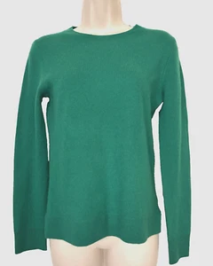 Antonio Melani 100% Cashmere Sweater XS Women Designer Green Soft Fitted R3-O16 - Picture 1 of 6
