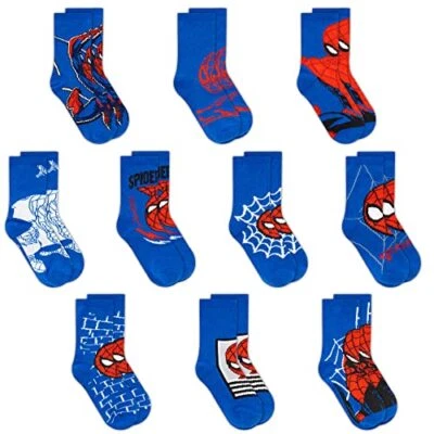 Spiderman Boys Socks, 10-Pack of Decorative Spiderman Toddler Socks - Image 1 of 4