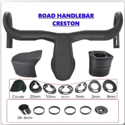 Road Bicycle Carbon Integrated Handlebar Internal Routing Handlebar 380-440mm - Image 1 of 4