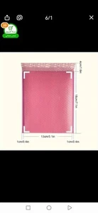 bubble out bags protective wrap pouches Pink 13x4 Protective Pouches Wrap 5 Bags - Picture 1 of 5