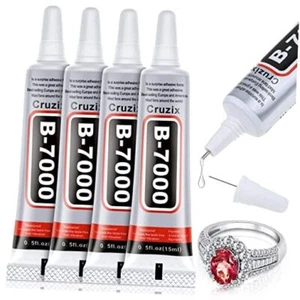 B-7000 Glue Clear for Rhinestone Crafts, Jewelry and Bead 4x15 ML/ 0.5 oz - Picture 1 of 7