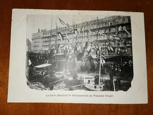 CPA - 13 - MARSEILLE - La Foule attendant le débarquement du Président Krüger - Imagen 1 de 2