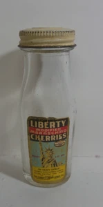 Botella de cereza vintage de vidrio Liberty Maraschino, Liberty Cherries Kentucky - Imagen 1 de 4