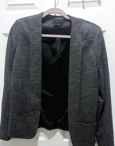 NWT Theory Women Frima Open Front Jacket Office Cardigan Grey Size 10 $270 - Picture 1 of 5