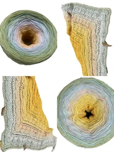 1.04Lb TencelCotton Lyocel Sultan Ombre Cake Yarn Yellow Gold Green 2400Yards - Picture 1 of 11