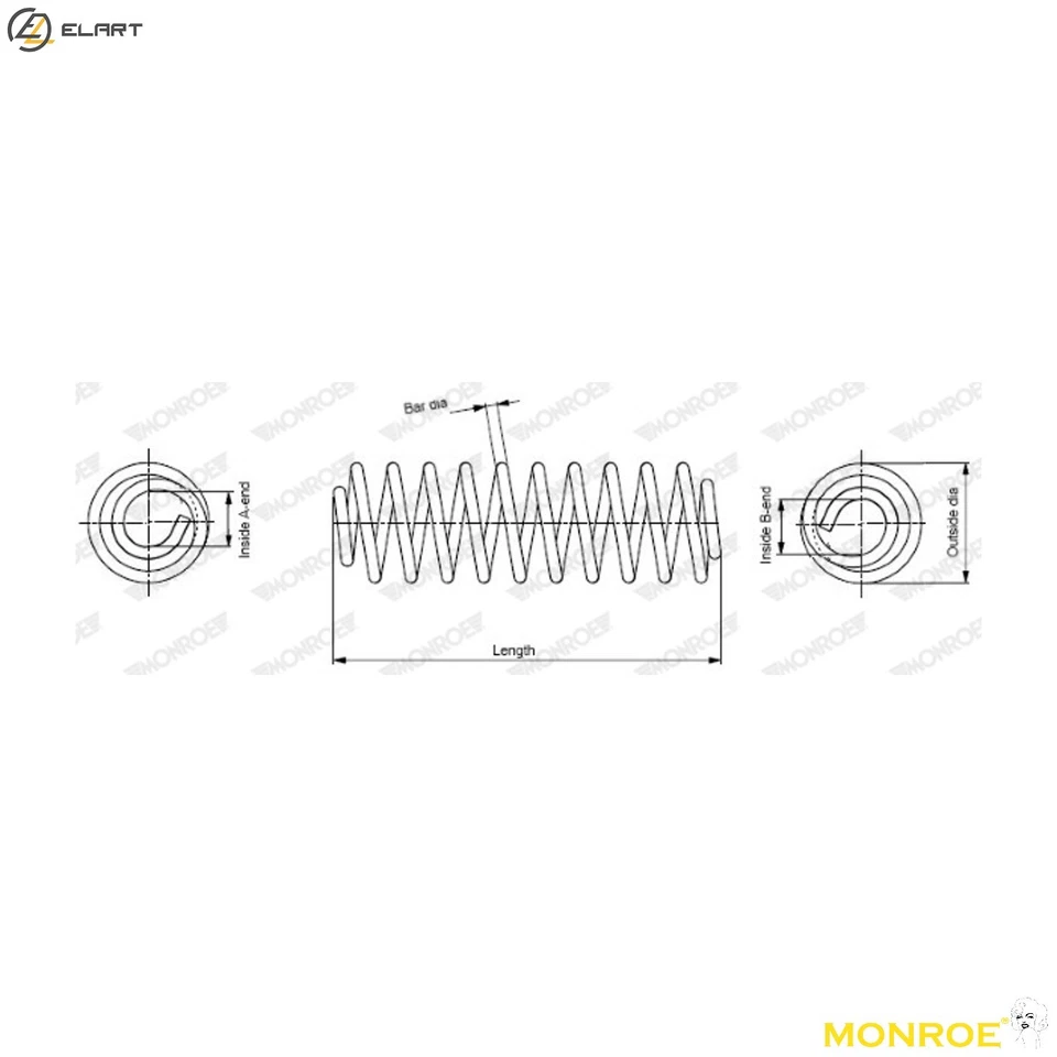 MUELLE DE SUSPENSIÓN SP4039 PARA KIA ORGULLOS/III RIO/Hatchback/Furgoneta G4LA 1.2L 4cyl Foto 1 de 4