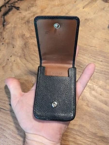 Vintage Coach Multifunktions Karten Geldbörse - Business oder Kredit - Schwarz Leder - Bild 1 von 5