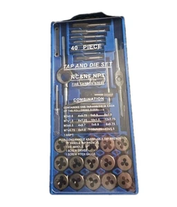 Brand New! 40 Piece Tap & Die Set, Fine Carbon Steel - Picture 1 of 3