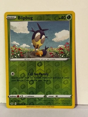 Blipbug (017) Reverse Holo 017/202 SWSH01: Sword & Shield Base Set NM Pokemon Fa - Image 1 of 2
