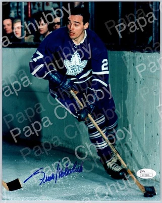 Frank Mahovlich signed Auto 8x10 photo HOF hockey player Toronto Maple w COA JSA - Image 1 of 3