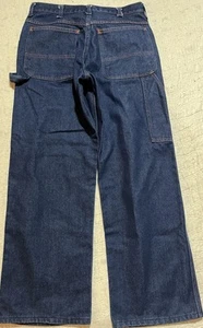 Vintage Big Mac Carpenter Jeans Men's 30x29 Orange Stitch Union Made In USA - Picture 1 of 13