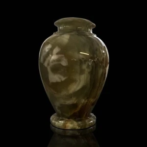 Vaso Classico da Tavolo Ovale in Onice Classic Design Onyx Table Art Vase H.30cm - Picture 1 of 1