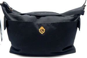 RARO Bolso de Lona Ralph Lauren Vintage Grande Azul Cremallera Cresta Logo Viaje 20x16 - Imagen 1 de 9