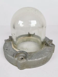 Lámpara industrial pequeña vintage Beck & Co Armoorlight luz cúpula de aluminio fundido - Imagen 1 de 15