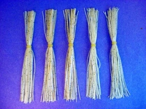 5 Falda Silicona Azul Brillo/Negro Escama #5-86 Señuelo Spinnerbait Plantilla Bajo Tab - Imagen 1 de 1