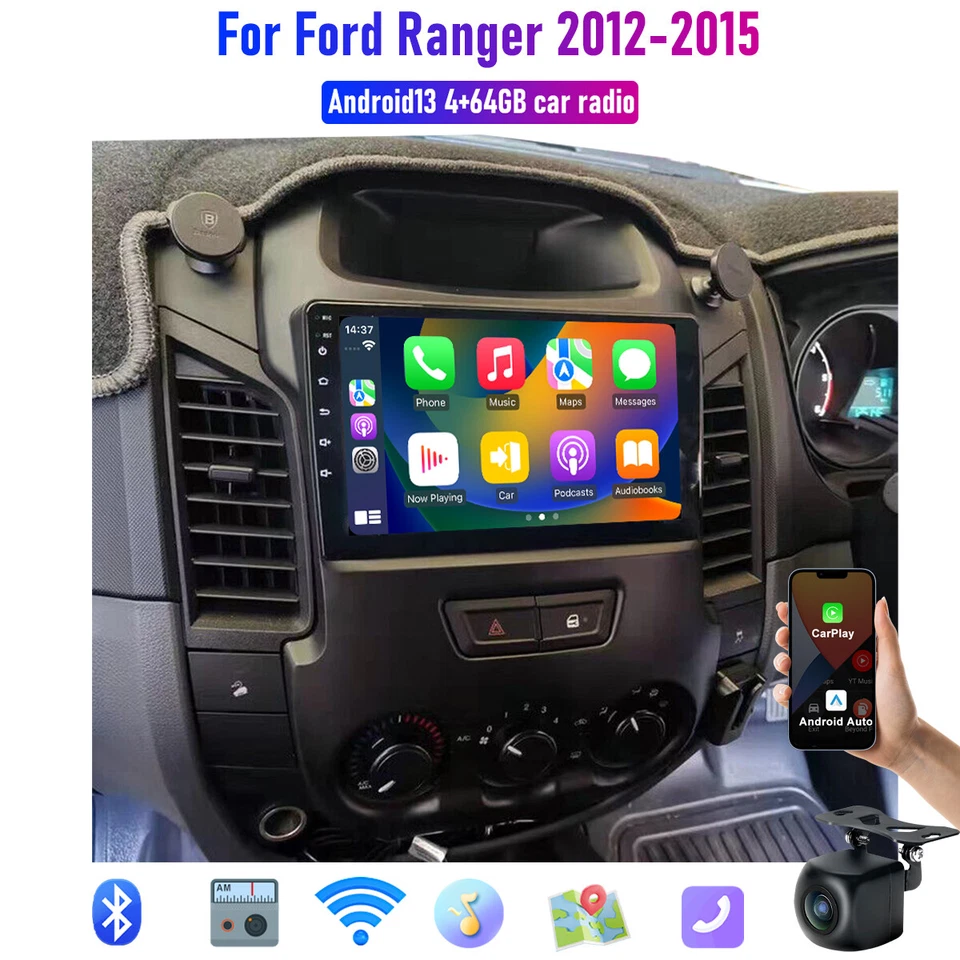 Camera Apple CarPlay Android auto For Ford Ranger 2012-2015 Head Unit Car Radio - image 1 of 4