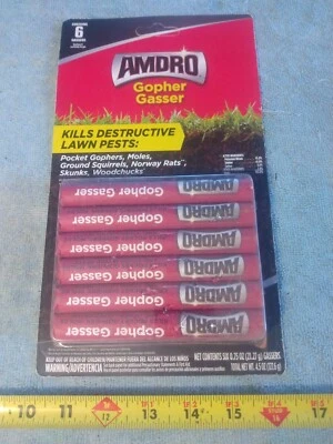 Gasser Amdro Gopher para plagas destructivas del césped nuevo en caja Foto 1 de 4