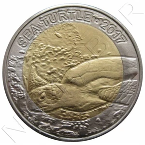 BURKINA FASO: 50 francs 2017 bimetalica TORTUGA - Imagen 1 de 2