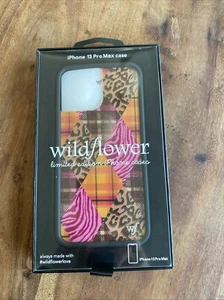 Wildflower iPhone Pretty Prep Leopard Zebra 13 Pro Max Phone Case - Picture 1 of 3