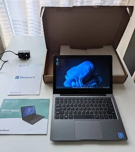 ENTITY Book 11.6" Intel Celeron N4020 4GB RAM 128GB eMMC Windows 11 - Picture 1 of 11