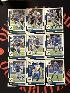 2022 Donruss Detroit Lions 9 Card Lot - Picture 1 of 2