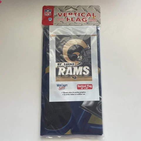 NFL St. Louis Rams 27" X 37" Vertical Flag Indoor Outdoor Wincraft Sports 2007 Cover