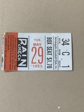1951 Indianapolis Indians Baseball Ticket Stub Minor League