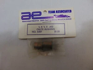  VINTAGE TEAM ASSOCIATED 6387  1/4 X 3/8 X .400 OILITE BUSHING - Picture 1 of 2