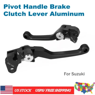 Palanca de embrague de freno de aluminio con mango pivotante de aluminio para Suzuki RM125 250 1997-2003 en stock de EE. UU. Foto 1 de 4
