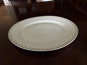 Vintage Bernardaud Limoges France Pink Rose Garland Oval Serving Turkey Platter - Picture 1 of 7
