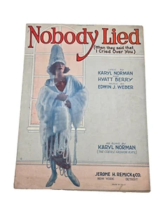 1922 Sheet Music Nobody Lied When They Said That I Cried Over You Karyl Norman - Picture 1 of 7