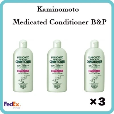 Kaminomoto Medicated Hair Conditioner B&P [300ml×3] Scalp Care Made in Japan - Image 1 of 4