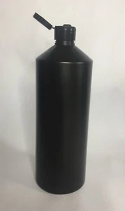 Empty 250ml Black HDPE Plastic Bottle And Black Flip Top Cap *ANY AMOUNT* - Bild 1 von 3