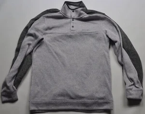 (2) Eddie Bauer Large Tall LT TL Pull Over 3 Button Fleece - Picture 1 of 6